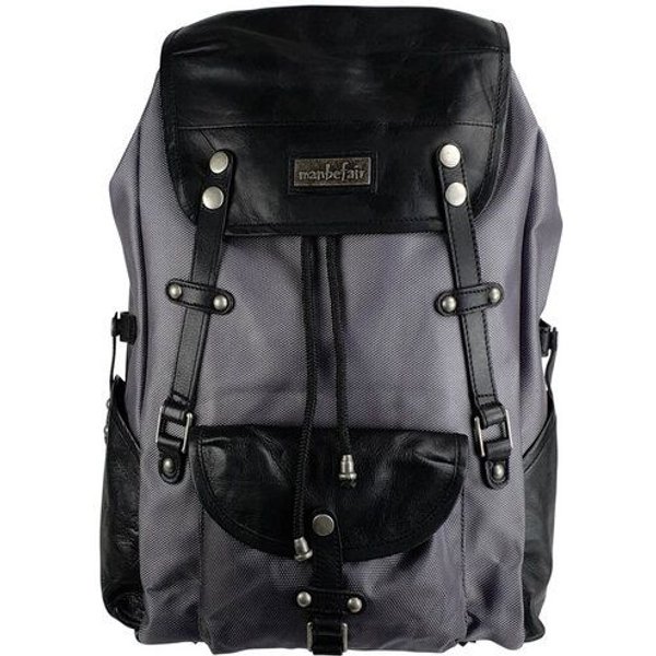 manbefair Laptop-Rucksack Athena aus recyceltem PET-Gewebe & Leder