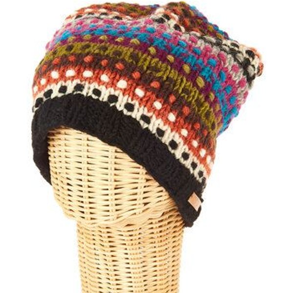 short'n'pietz Schurwollmütze bunt, handgestrickt