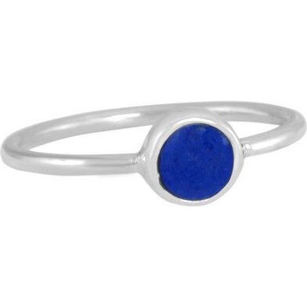 pakilia Damen-Ring 'Redondo Lapizlazul' #7 925 Sterling-Silber – fair gehandelt & handgefertigt in Mexiko