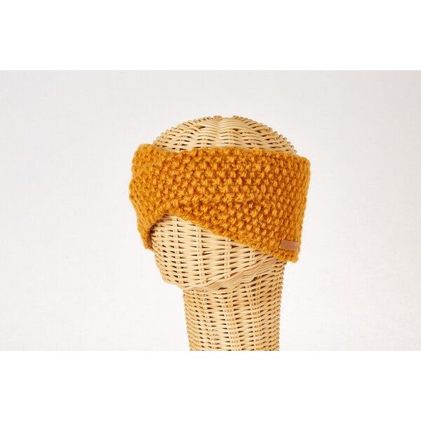 short'n'pietz Schurwollstirnband crisscross mit Knotenmuster, handgestrickt