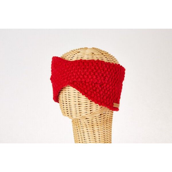 short'n'pietz Schurwollstirnband crisscross mit Knotenmuster, handgestrickt