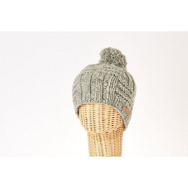 short'n'pietz Schurwollmütze mit Schachbrettmuster und Bommel