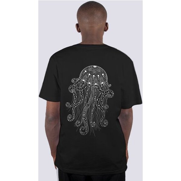 vis wear Yoga Qualle, Männer Premium T-Shirt aus Bio Baumwolle, Back Print