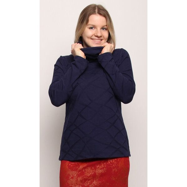 Peaces.bio - handbedruckte Biomode Bio-Strickpulli in Royalblau