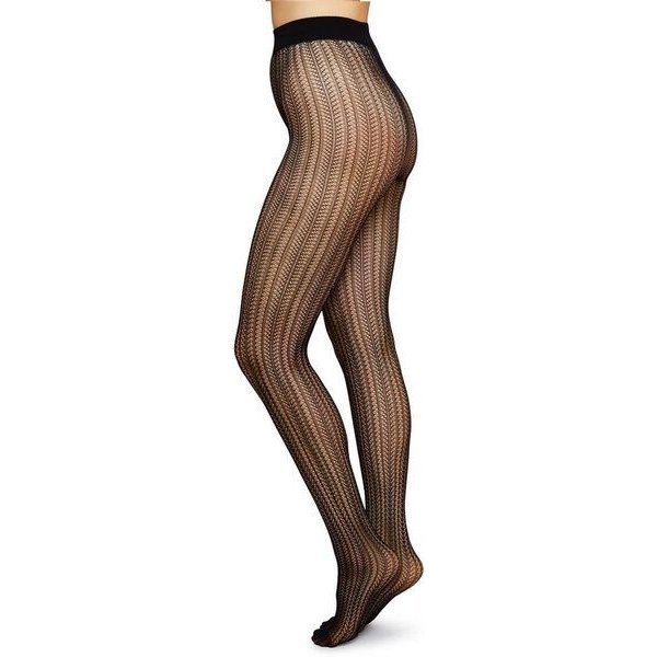 Swedish Stockings Netzstrumpfhose Selma schwarz aus Recycling-Material