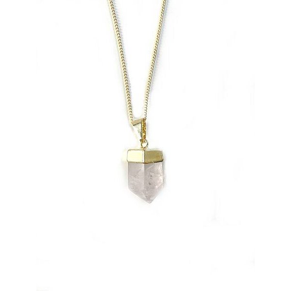Crystal and Sage Rosenquarz Halskette