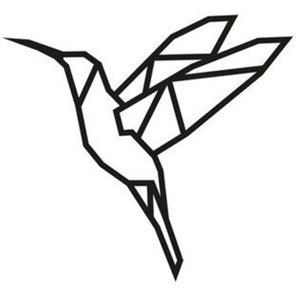 BeWooden Wanddekoration aus Holz - Kolibri Silhouette