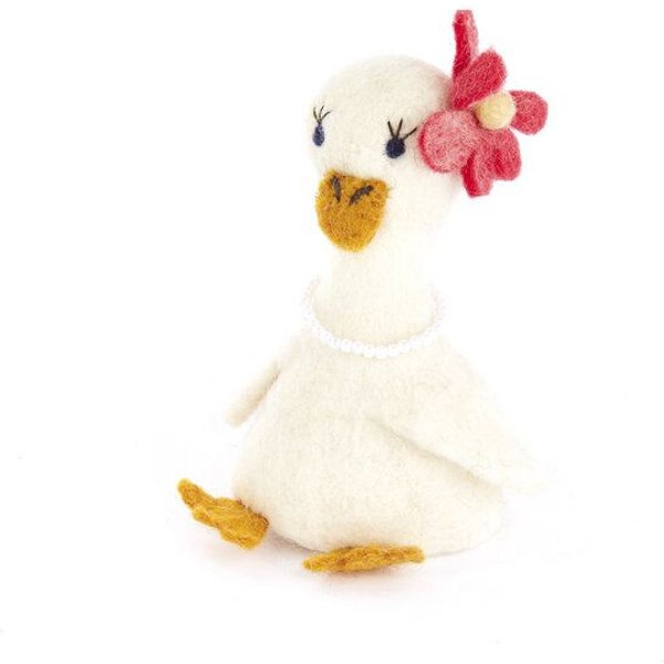 short'n'pietz Ente Braut als Filz Eierwärmer