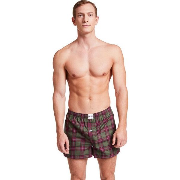 VATTER Boxer Short "Loose Larry" Rot/Grün Kariert
