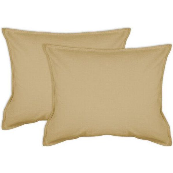 jilda-tex 2er Pack Kissenbezug in Stone-Washed Optik 100% Bio-Baumwolle Uni Made in Green 45x45cm 50x50cm
