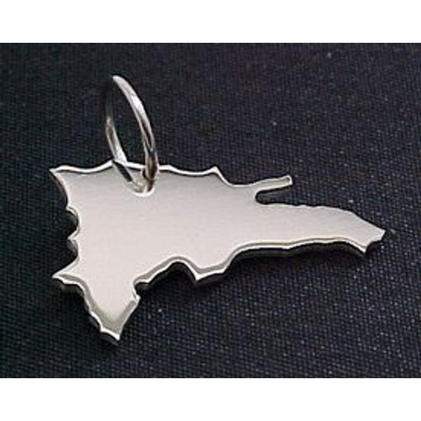 S.W.w. Schmuckwaren DOMINIKANISCHE REP. Kettenanhänger in 925 Silber