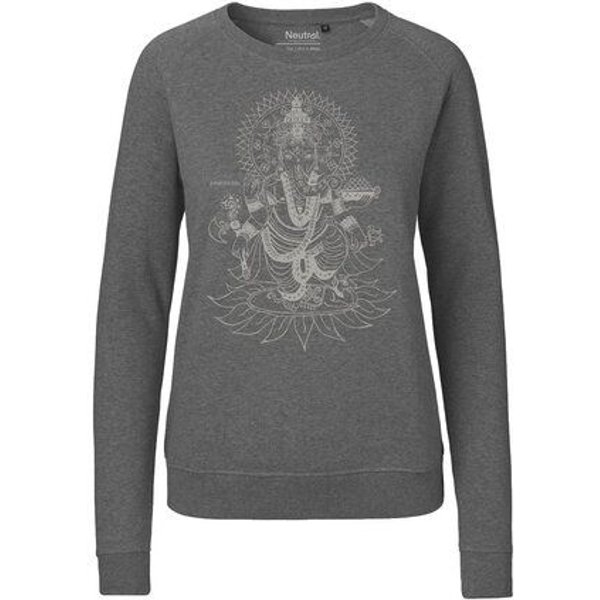 Peaces.bio - handbedruckte Biomode Bio Damen-Sweatshirt Ganesha