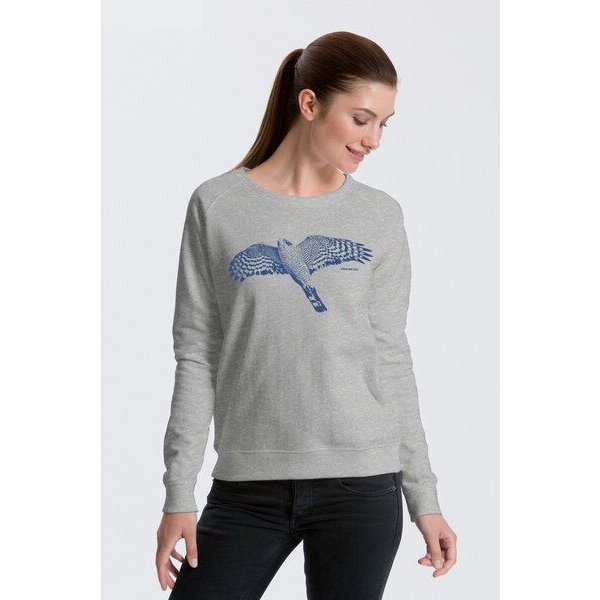 Peaces.bio - handbedruckte Biomode Bio Damen-Sweatshirt Sperber