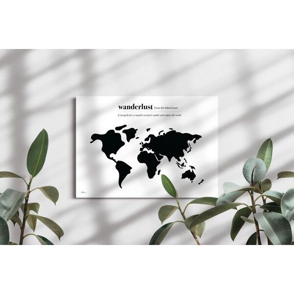 meine-weltkarte Weltkarte Wanderlust #1 – Wandbild auf Leinwand