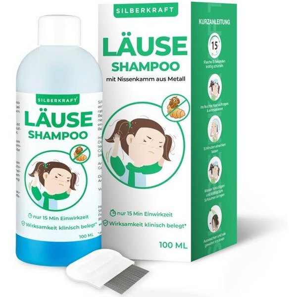 Silberkraft Läuseshampoo 100 ml mit Nissenkamm - für Kinder ab 1 Jahr