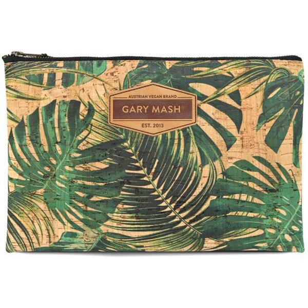 GARY MASH Kork Clutch Handtasche mit Palmenmuster