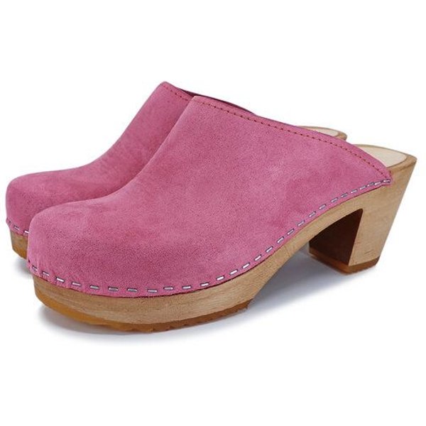 LIV - schwedische Holz Clogs von me&myclogs - high mid heel