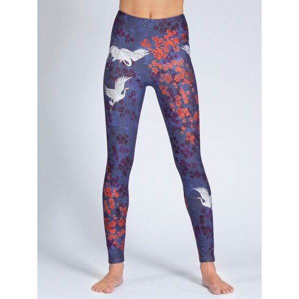 Magadi Yoga Leggings HAPPY BIRDS aus Komfort-Stretch mit Tasche