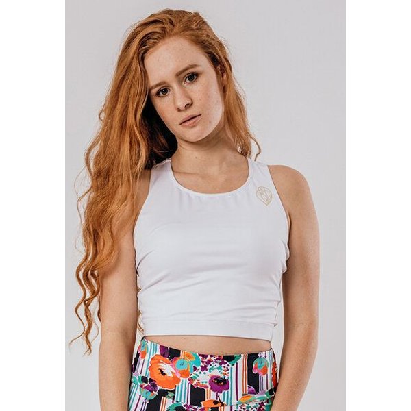 Flying Love Birds "White Beauty" - Crop Top - Yoga Top