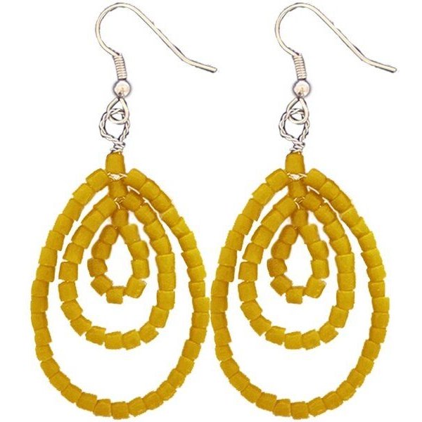 Ohrhänger "Sankofa" aus Recycling Glas, Global Mamas