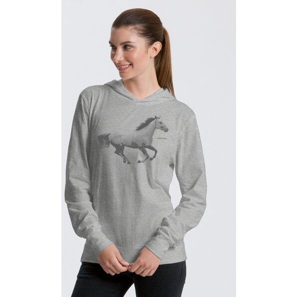 Peaces.bio - handbedruckte Biomode Bio-Jersey-Kapuzensweater Horsepower