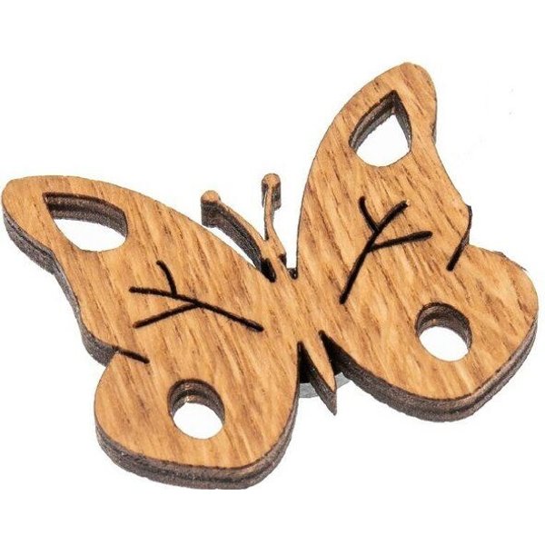 ReineNatur Schmetterling Magnet aus Eichenholz geölt - 4er Set