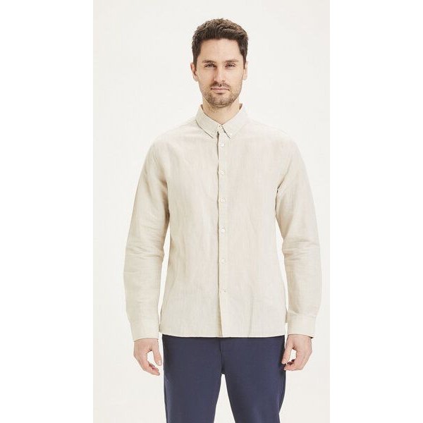 KnowledgeCotton Apparel Leinenhemd - Custom fit linen shirt