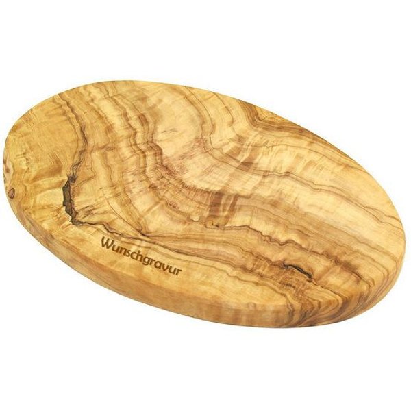 Olivenholz erleben Frühstücksbrett OVAL aus Olivenholz