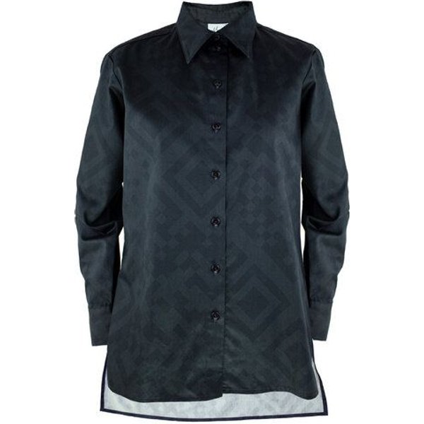 Sophia Schneider-Esleben Unisex Shirt Lui, QR Black - Hemd aus Bio-Baumwolle