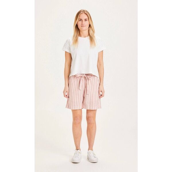 KnowledgeCotton Apparel Gestreifte Paperbag Shorts TULIP mit Tencel