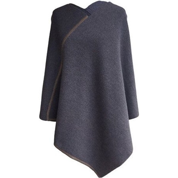 austriandesign.at DreieckPoncho reversibel dünn aus extrafeiner Merinowolle