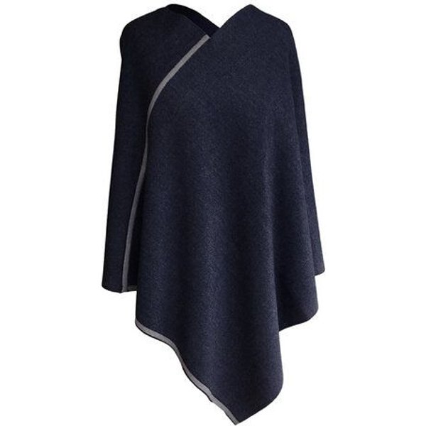 austriandesign.at DreieckPoncho reversibel dünn aus extrafeiner Merinowolle