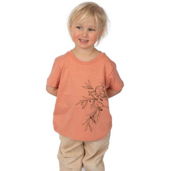 Life-Tree Organic Shirt Kids Olive Branch | Rosa/Grün