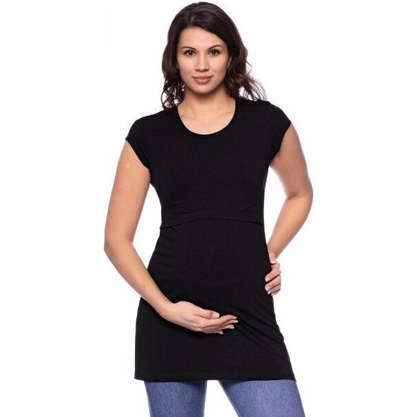 Milchshake 107 BASIC kurzarm Umstands- und Stillshirt extra lang aus Bio Baumwolle