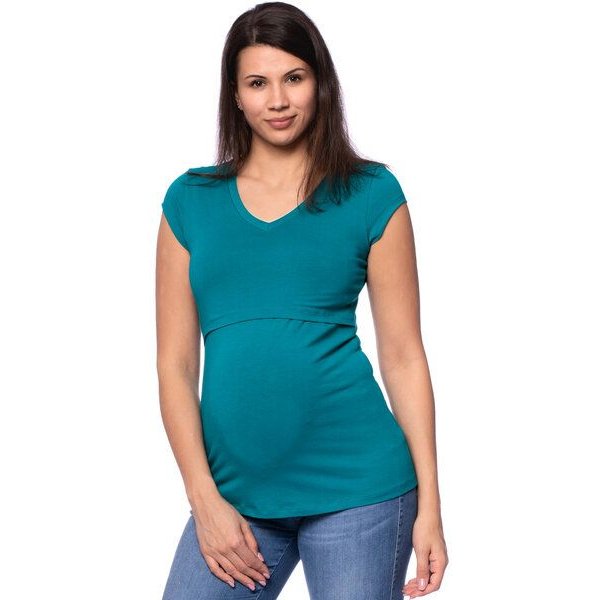 Milchshake 108 BASIC Umstands- und Stillshirt V-Neck mit kurzarm aus weicher Bio-Baumwolle