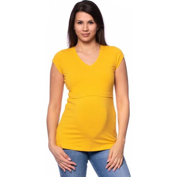 Milchshake 108 BASIC Umstands- und Stillshirt V-Neck mit kurzarm aus weicher Bio-Baumwolle