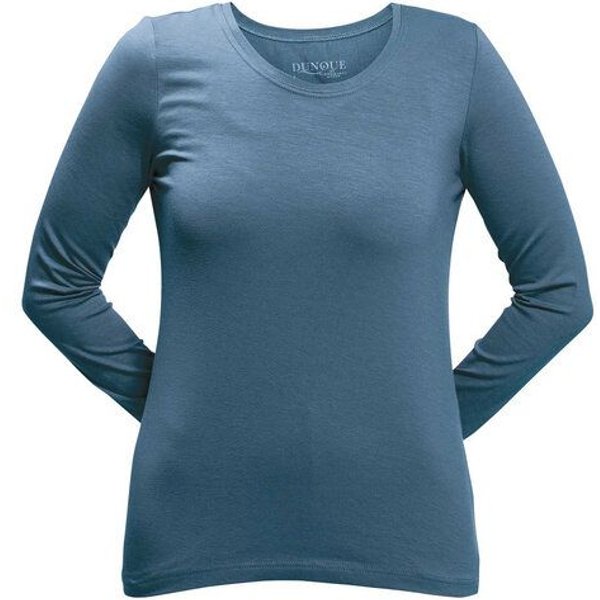 Dunque Damen Shirt Langarm Baumwolle (Bio) mit Elasthan