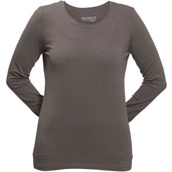 Dunque Damen Shirt Langarm Baumwolle (Bio) mit Elasthan