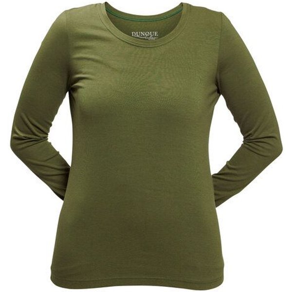 Dunque Damen Shirt Langarm Baumwolle (Bio) mit Elasthan