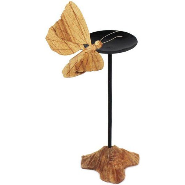 Mitienda Shop Kerzenständer aus Holz Libelle, Schmetterling
