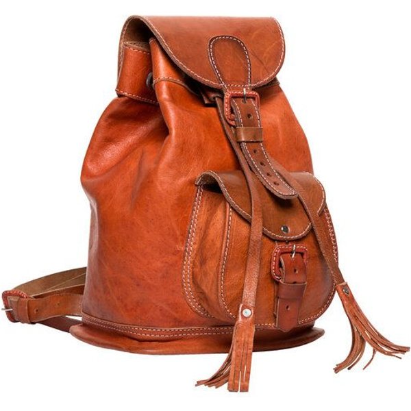 hecho. Lederrucksack "Carla" (S) (Rucksack, Leder, Tasche, Ledertasche, Backpack)