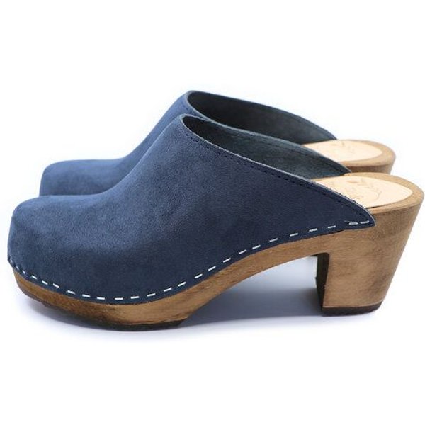 LIV - schwedische Holz Clogs von me&myclogs - high mid heel
