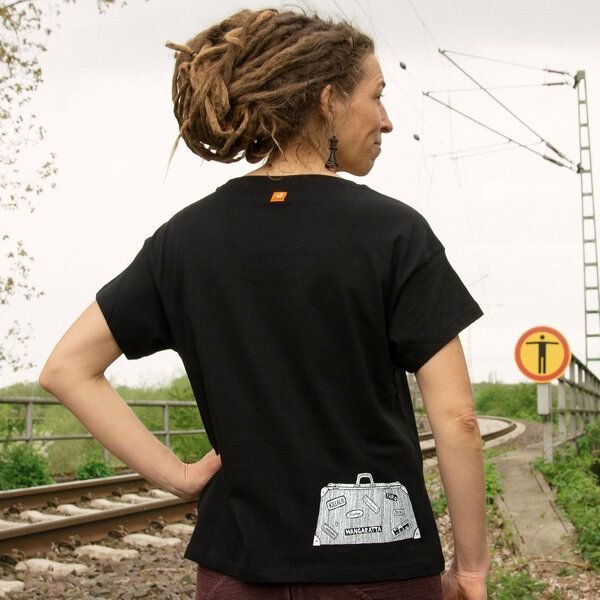 Cmig Reisekoffer T-Shirt für Damen in schwarz