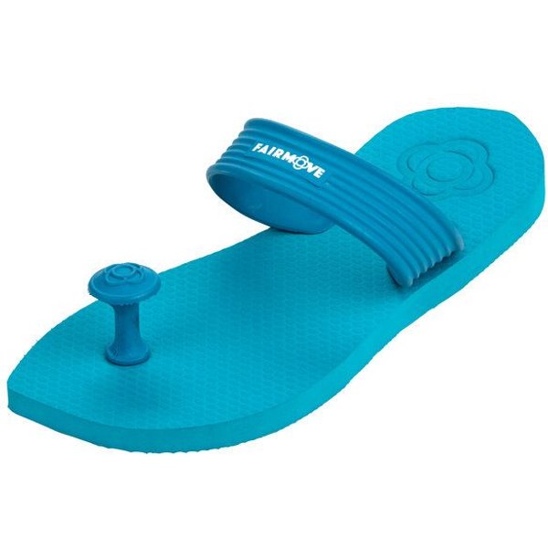 FAIR MOVE Sandals - Zehentrenner aus fair gehandeltem Naturkautschuk - Badelatschen nachhaltig - Schwarz/Petrol