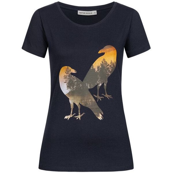 NATIVE SOULS T-Shirt Damen - Two Crows