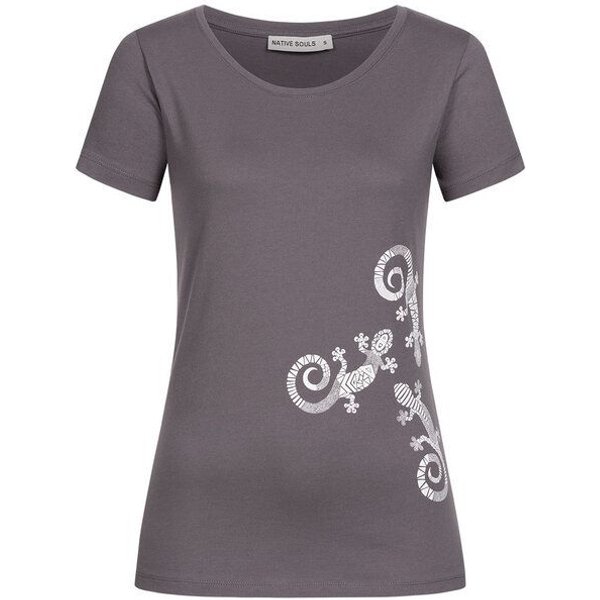 NATIVE SOULS T-Shirt Damen - Three Geckos