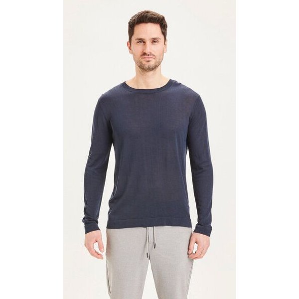KnowledgeCotton Apparel FORREST O-Neck Tencel Knit Pullover