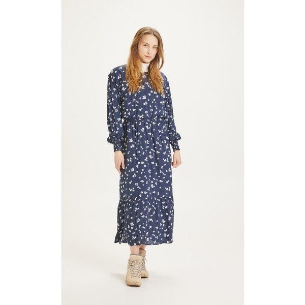 KnowledgeCotton Apparel Maxikleid Fleur mit Blumenmuster aus Lenzing EcoVero