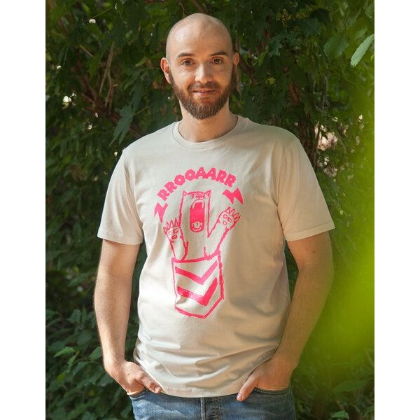päfjes Bärta Brüllbärin - Fair Wear Männer Bio T-Shirt - Natur