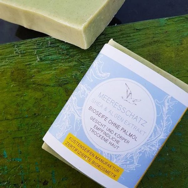 Küstenseifen Manufaktur Meeresschatz - Bioseife Citrus Alge für trockene Haut